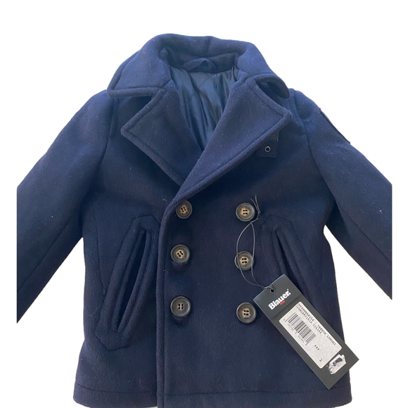 BLAUER USA boys or girls double breasted peacoat NWT - Picture 6 of 10